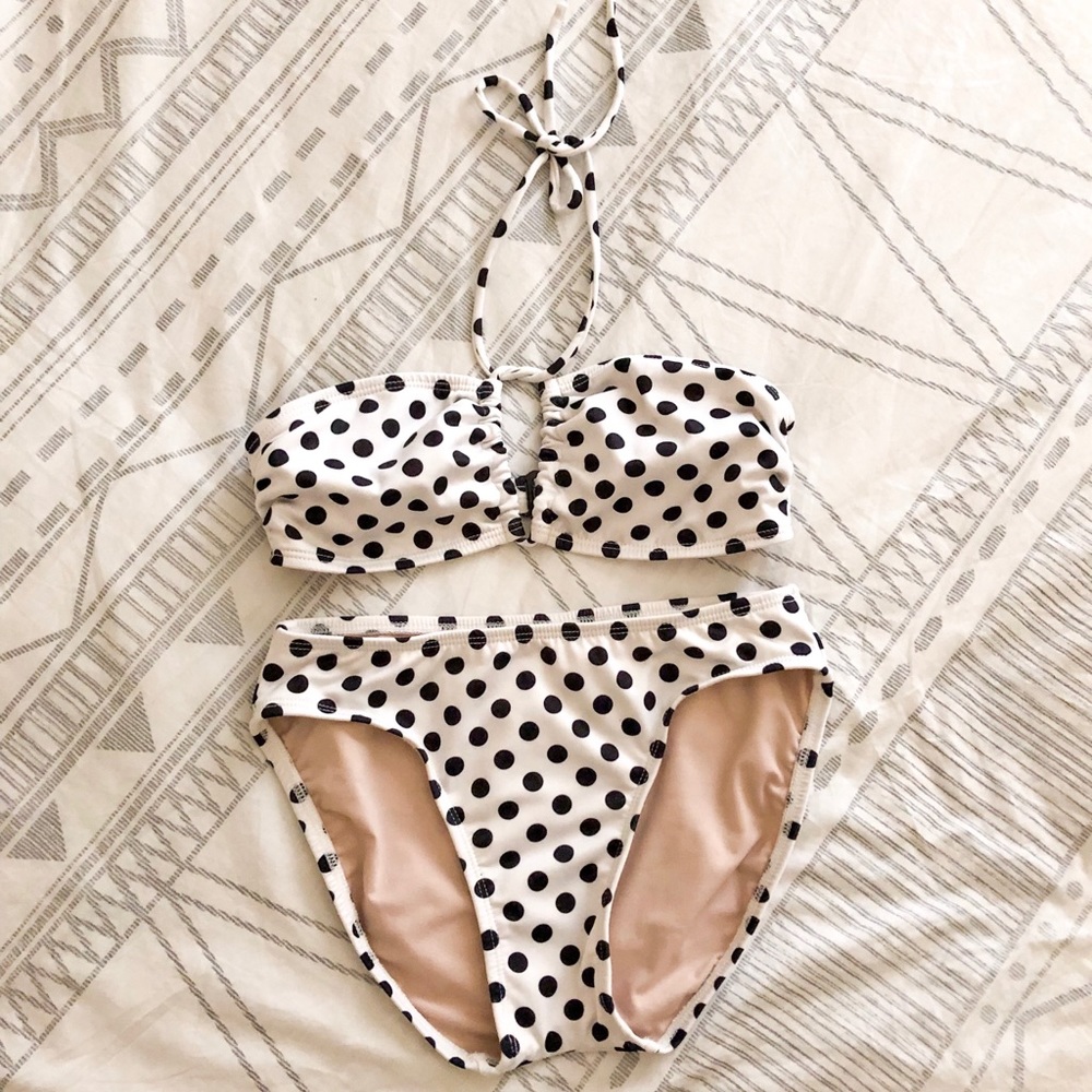 Bettie Page Black and White Bikini Swimsuit